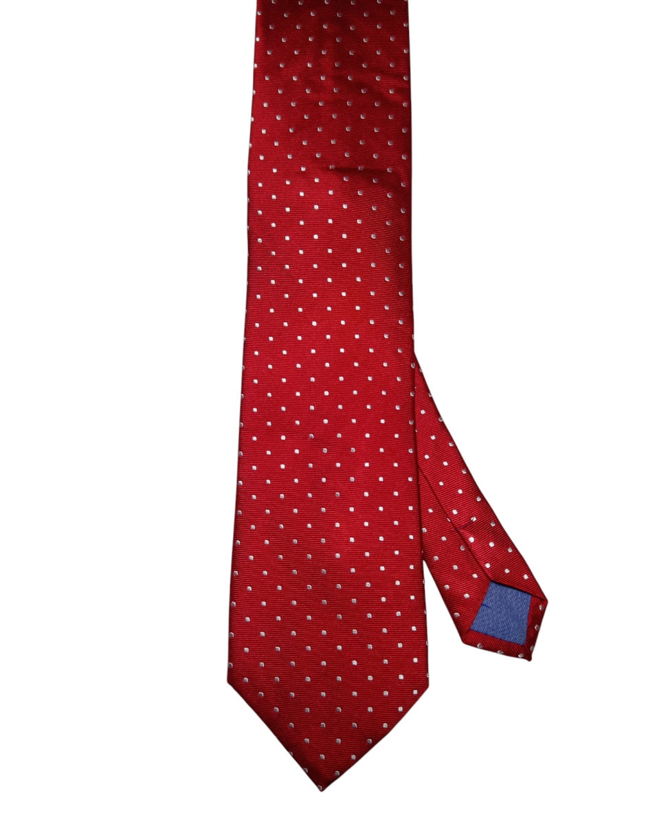 Corbata regular de seda estampado lunares para hombre Corbata regular de seda estampado lunares para hombre