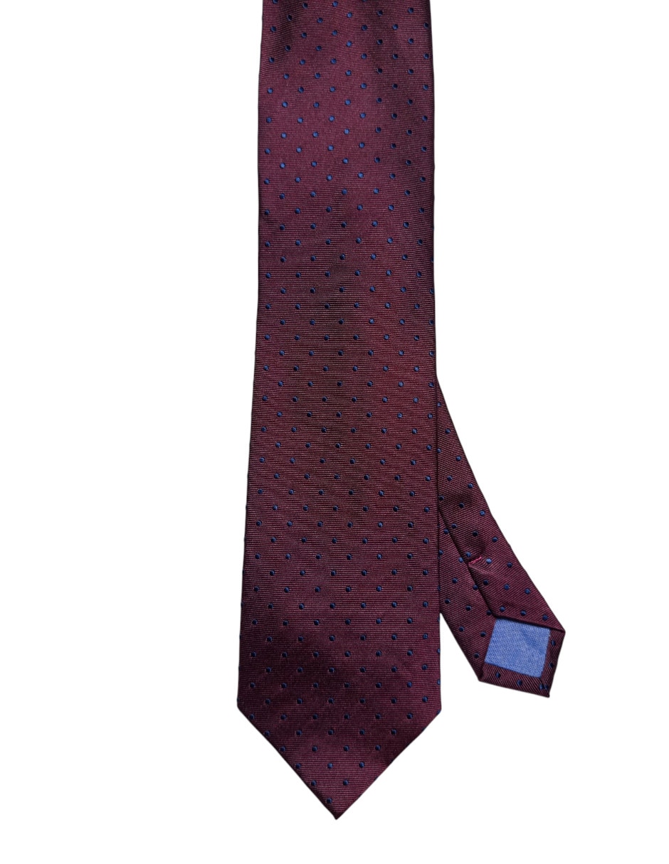 Corbata regular de seda estampado lunares para hombre Corbata regular de seda estampado lunares para hombre
