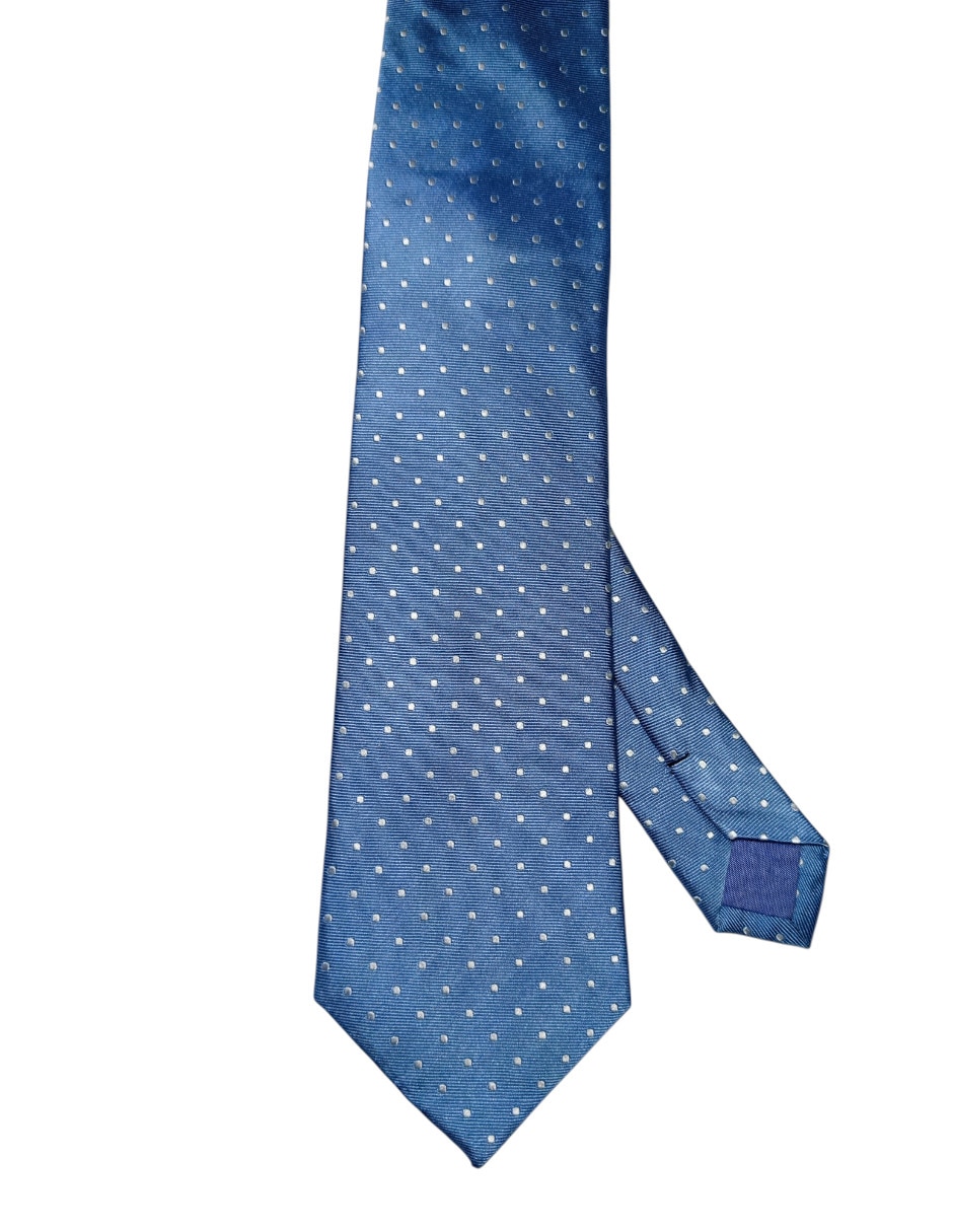 Corbata regular de seda estampado lunares para hombre Corbata regular de seda estampado lunares para hombre