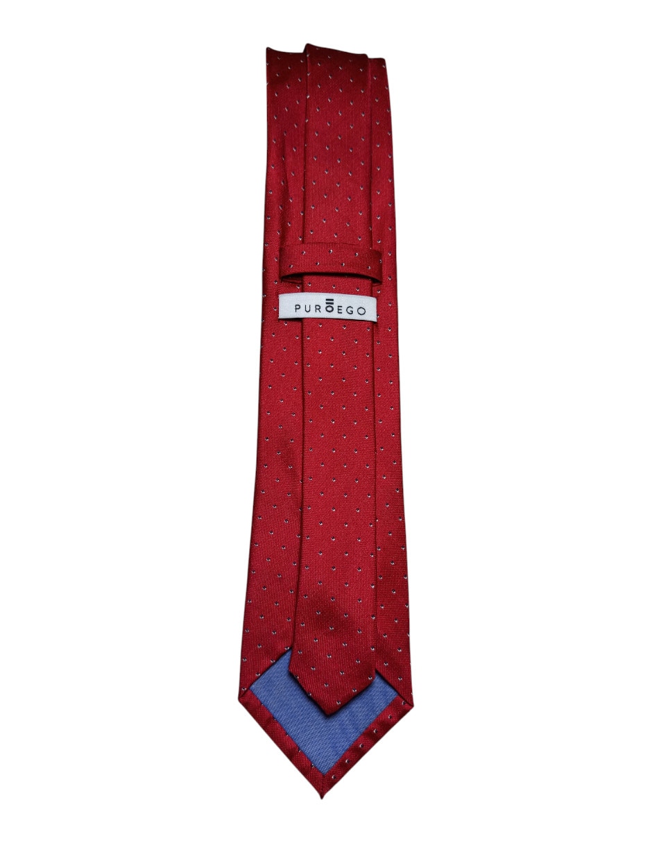 Corbata Puroego regular de seda estampada para hombre