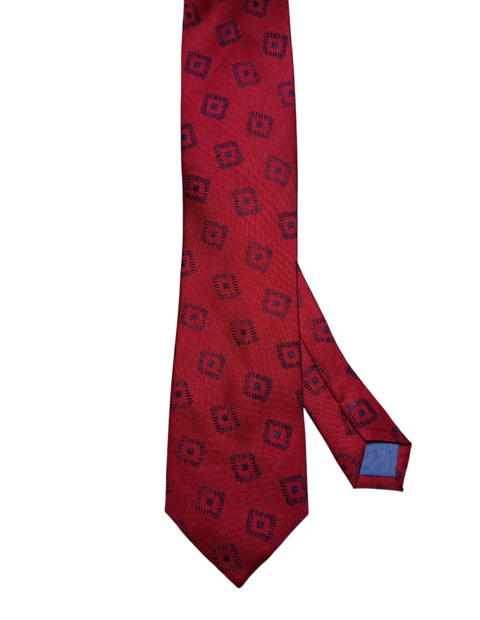 Corbata Puroego regular de seda estampada para hombre