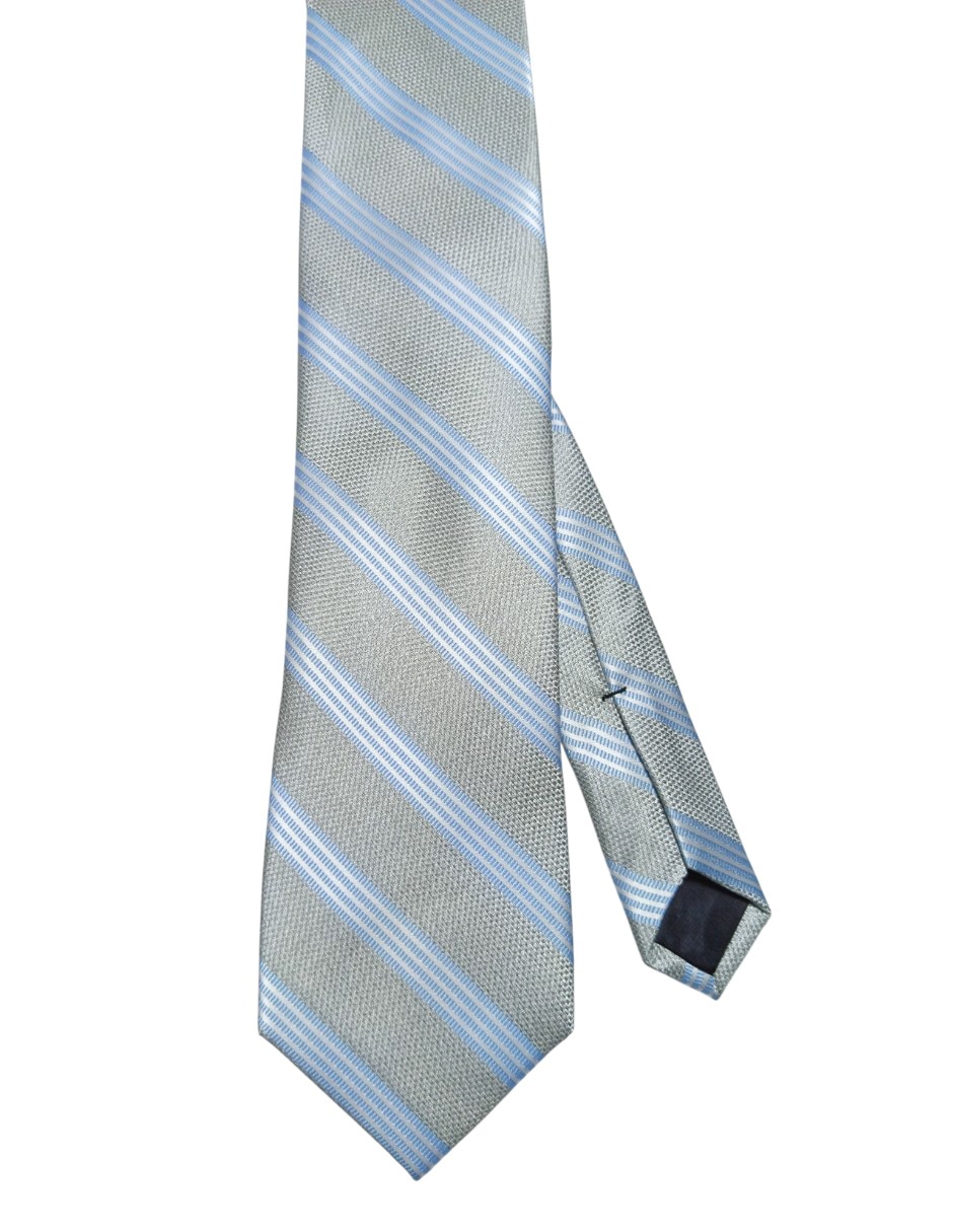 Corbata regular de seda estampado a rayas para hombre Corbata regular de seda estampado a rayas para hombre