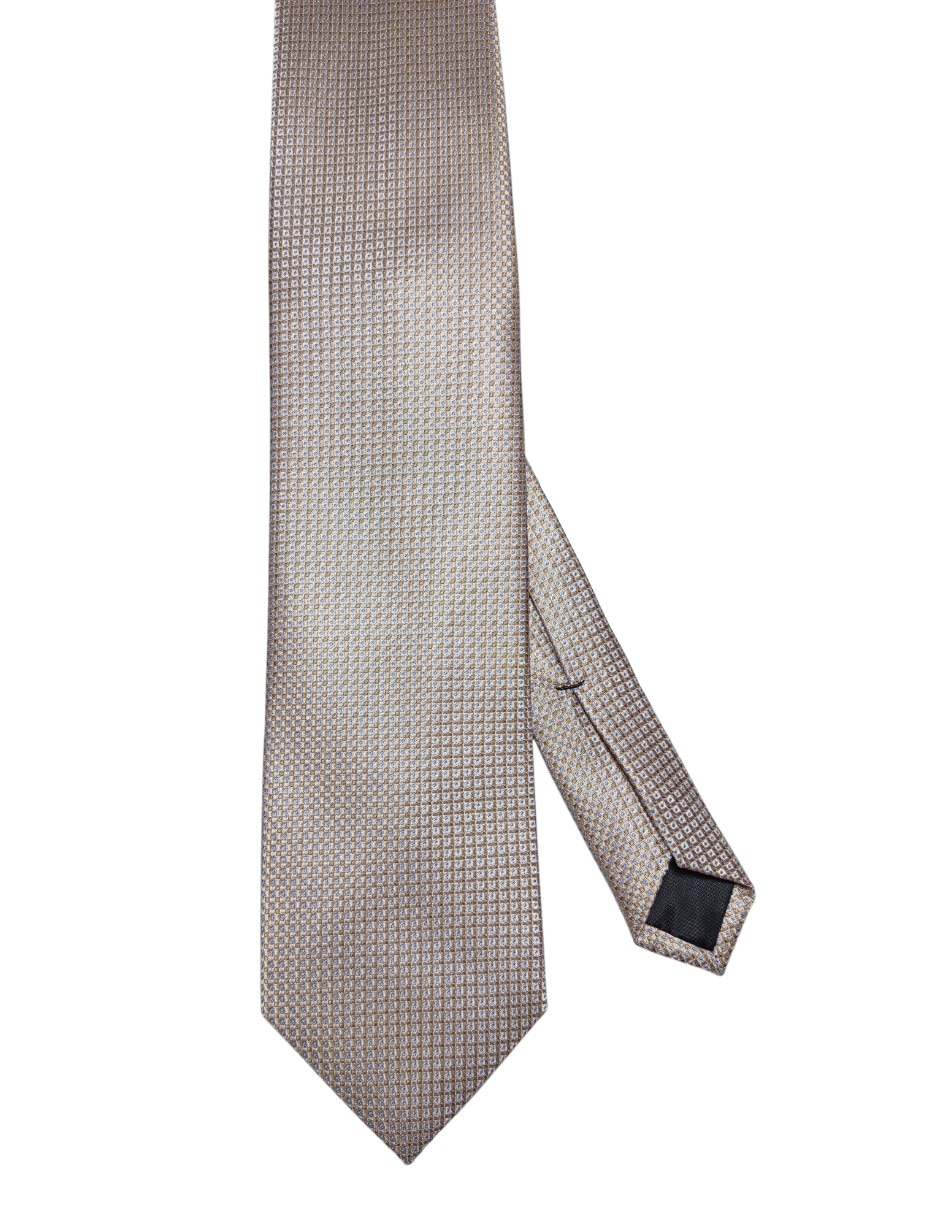 Corbata regular de seda estampado para hombre 1
