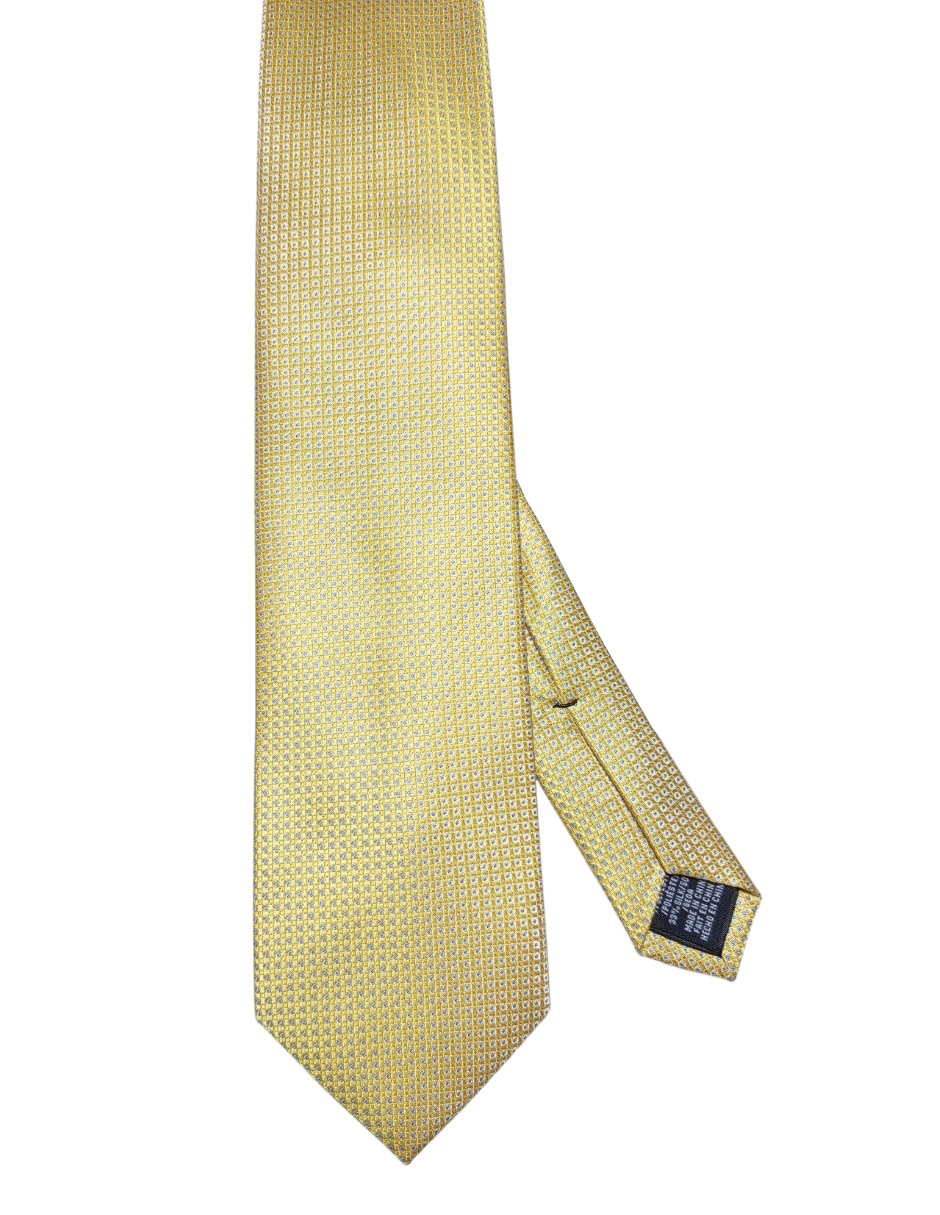Corbata regular de seda estampado gráfico para hombre