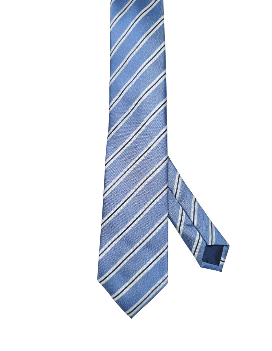 Corbata regular de seda estampado a rayas para hombre Corbata regular de seda estampado a rayas para hombre