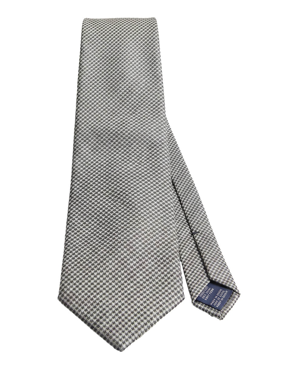 Corbata regular de seda estampado a cuadros para hombre 2