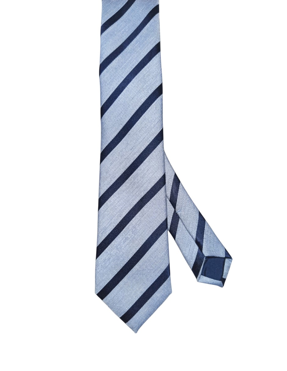 Corbata regular de seda estampado a rayas para hombre Corbata regular de seda estampado a rayas para hombre