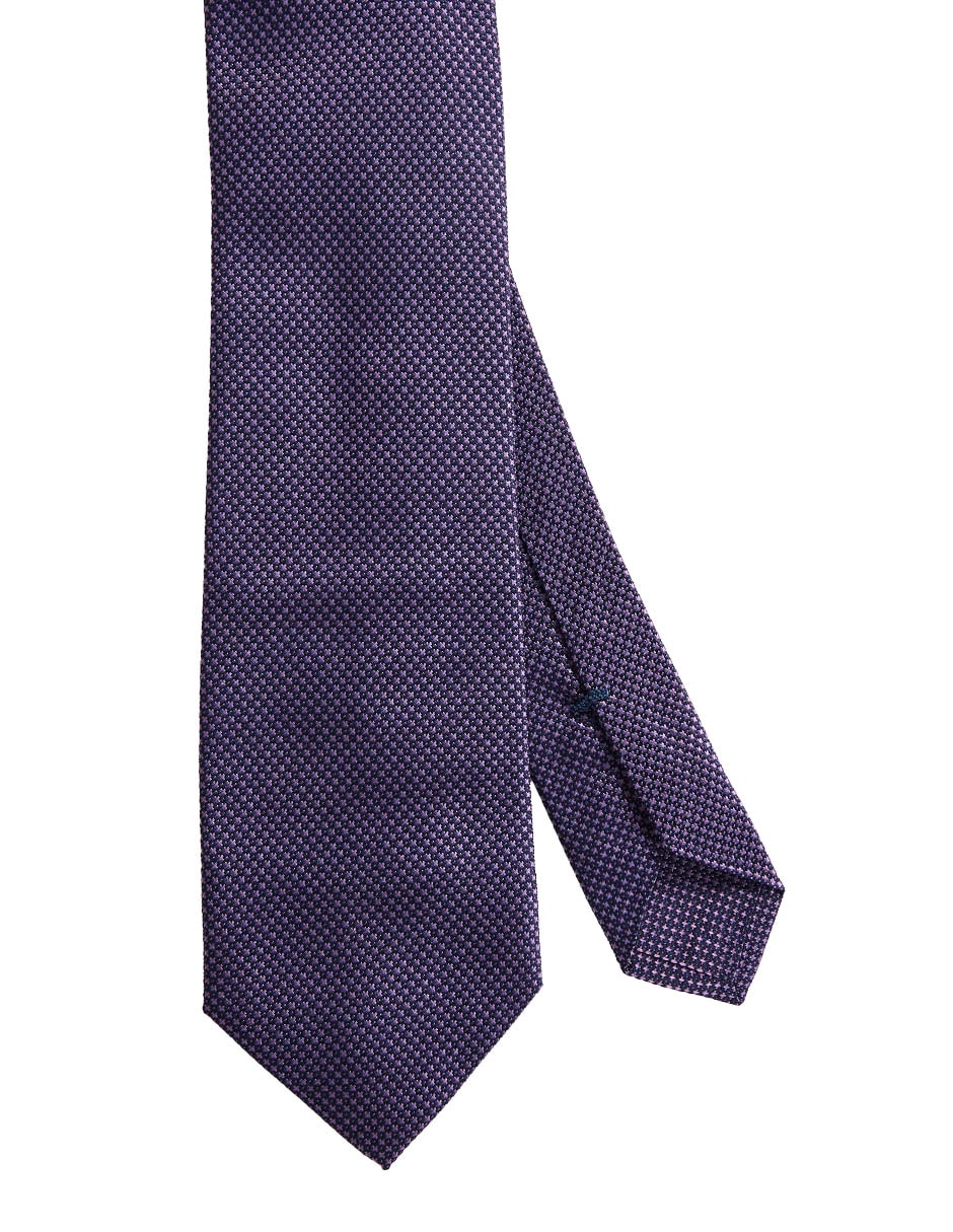 Corbata regular de seda a rayas para hombre