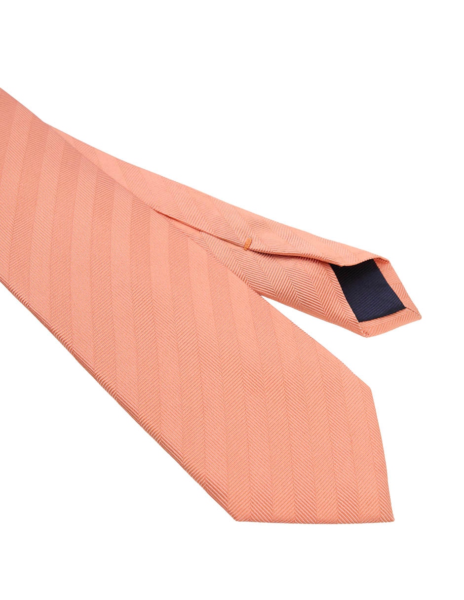 Corbata regular de seda estampado a rayas para hombre 3