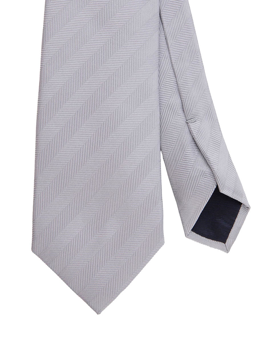 Corbata regular de seda estampado a rayas para hombre