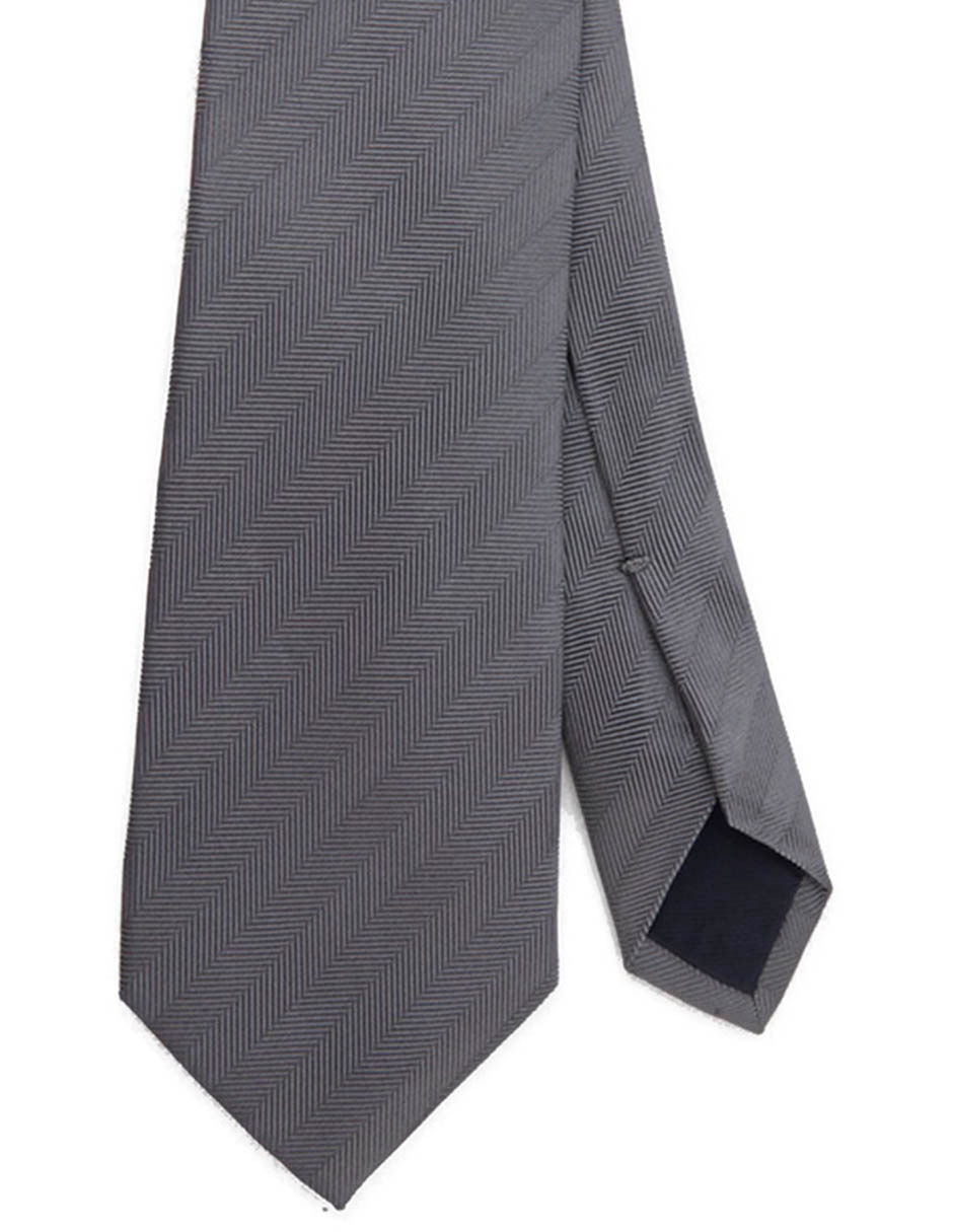 Corbata regular de seda estampado a rayas para hombre