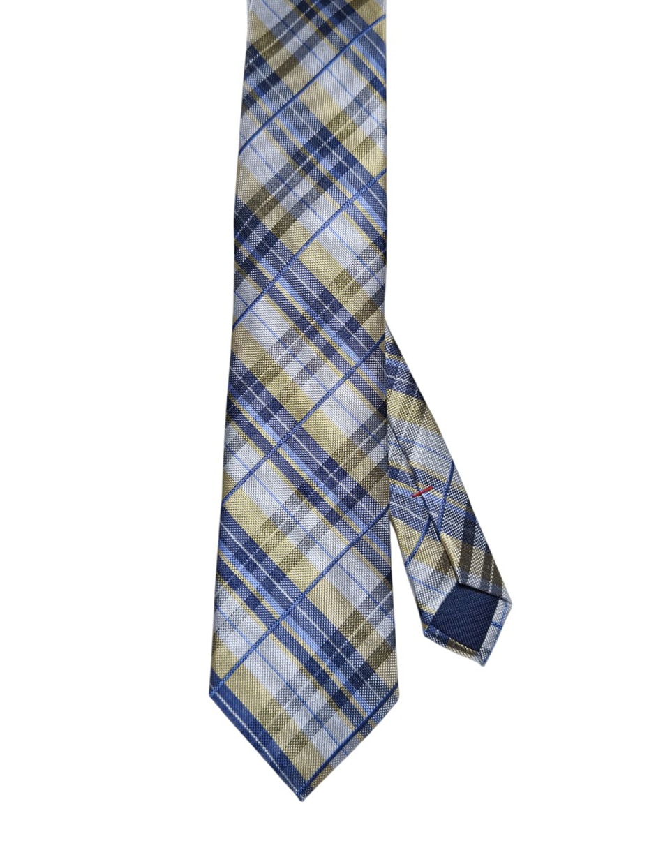 Corbata Hilfiger regular de seda estampado a cuadros para hombre 1
