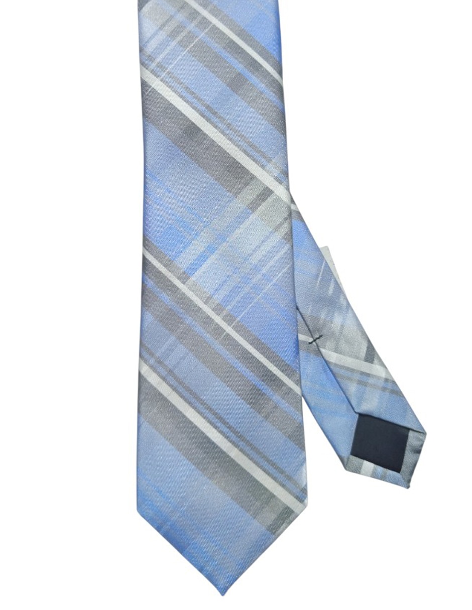 Corbata Calvin Klein regular de seda estampado a cuadros para hombre Corbata Calvin Klein regular de seda estampado a cuadros para hombre