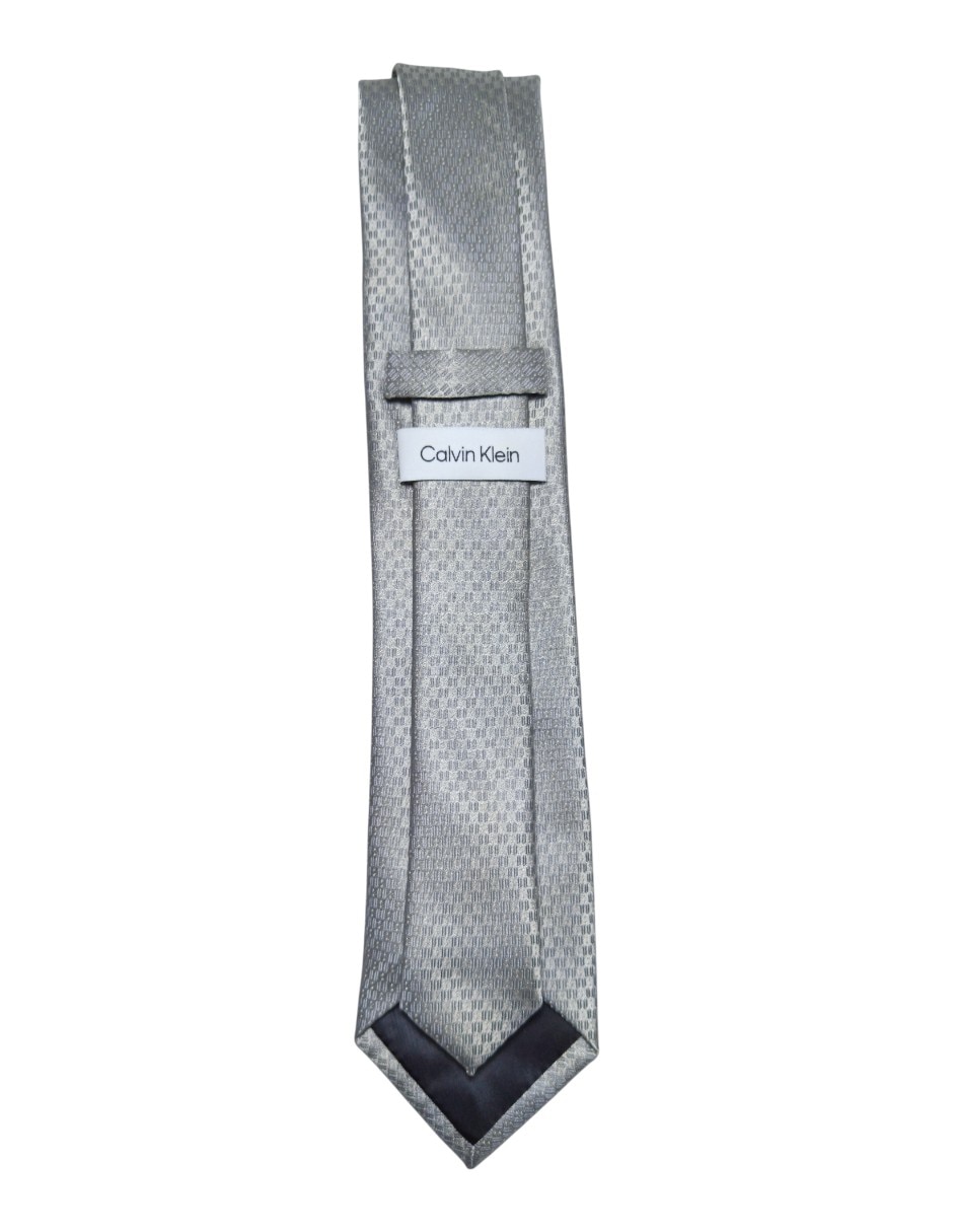 Corbata Calvin Klein regular de seda estampada para hombre 3