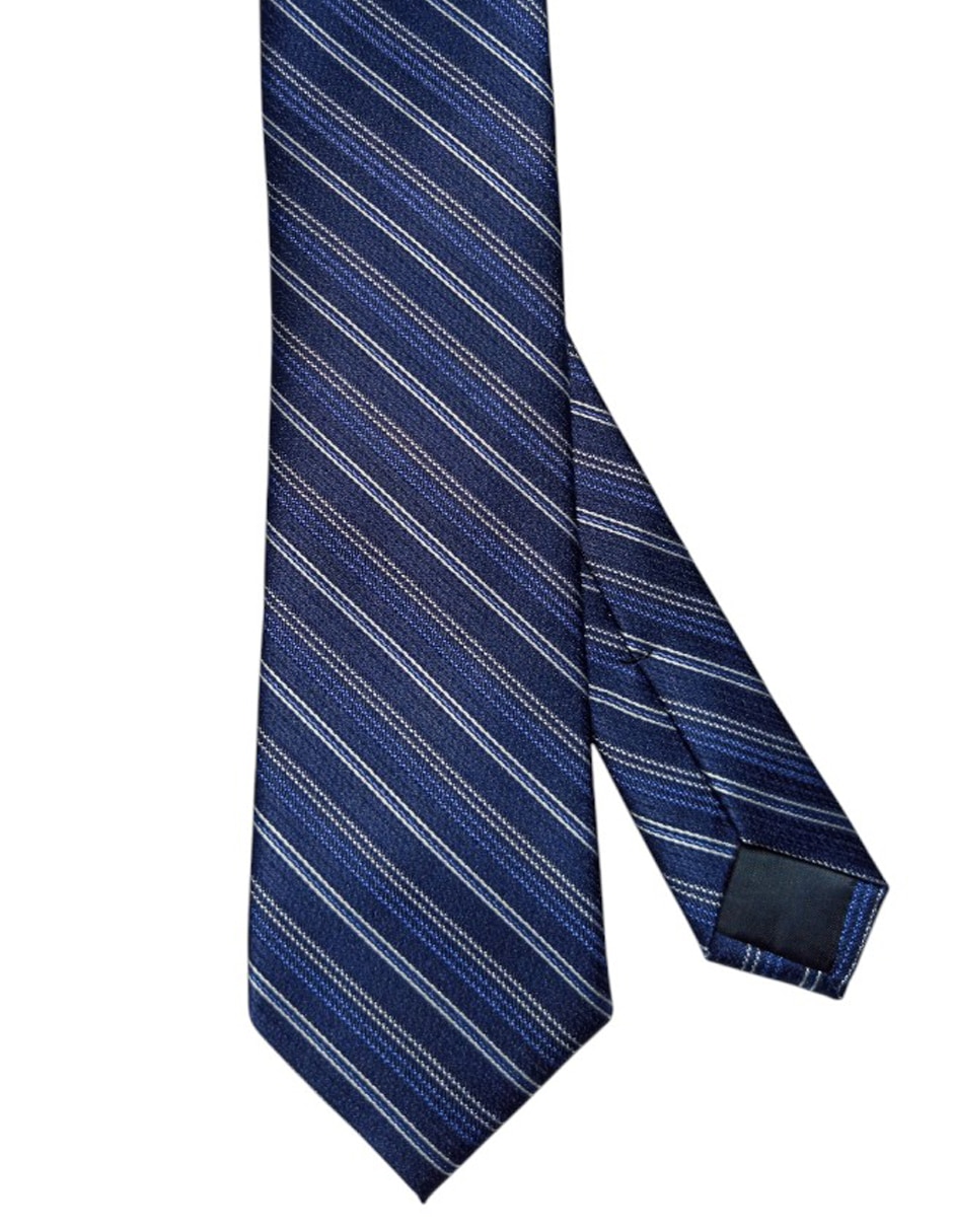 Corbata Calvin Klein regular de seda estampado a rayas para hombre Corbata Calvin Klein regular de seda estampado a rayas para hombre