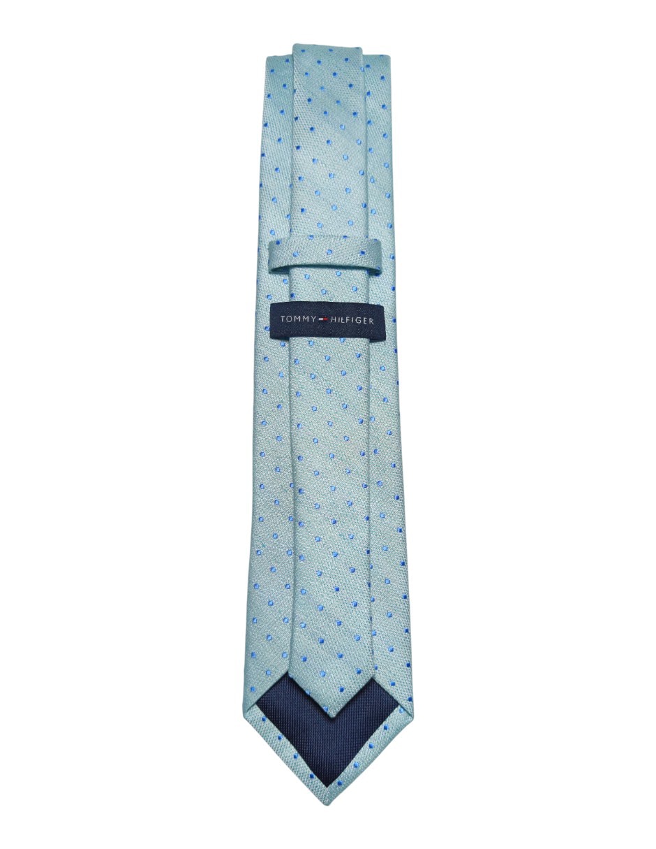 Corbata Hilfiger regular de seda estampado lunares para hombre 3