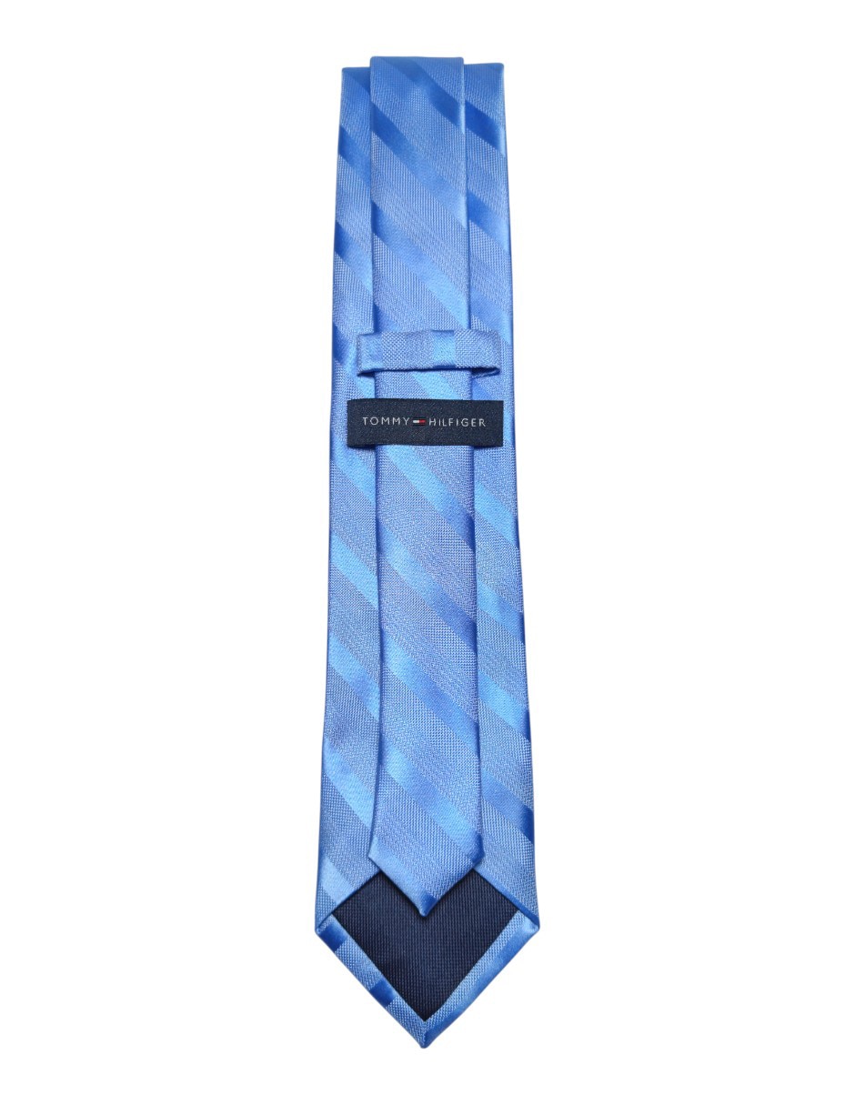 Corbata Hilfiger regular de seda estampado a rayas para hombre 3
