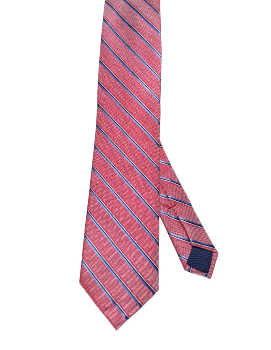 Corbata Hilfiger regular de seda estampado a rayas para hombre 1