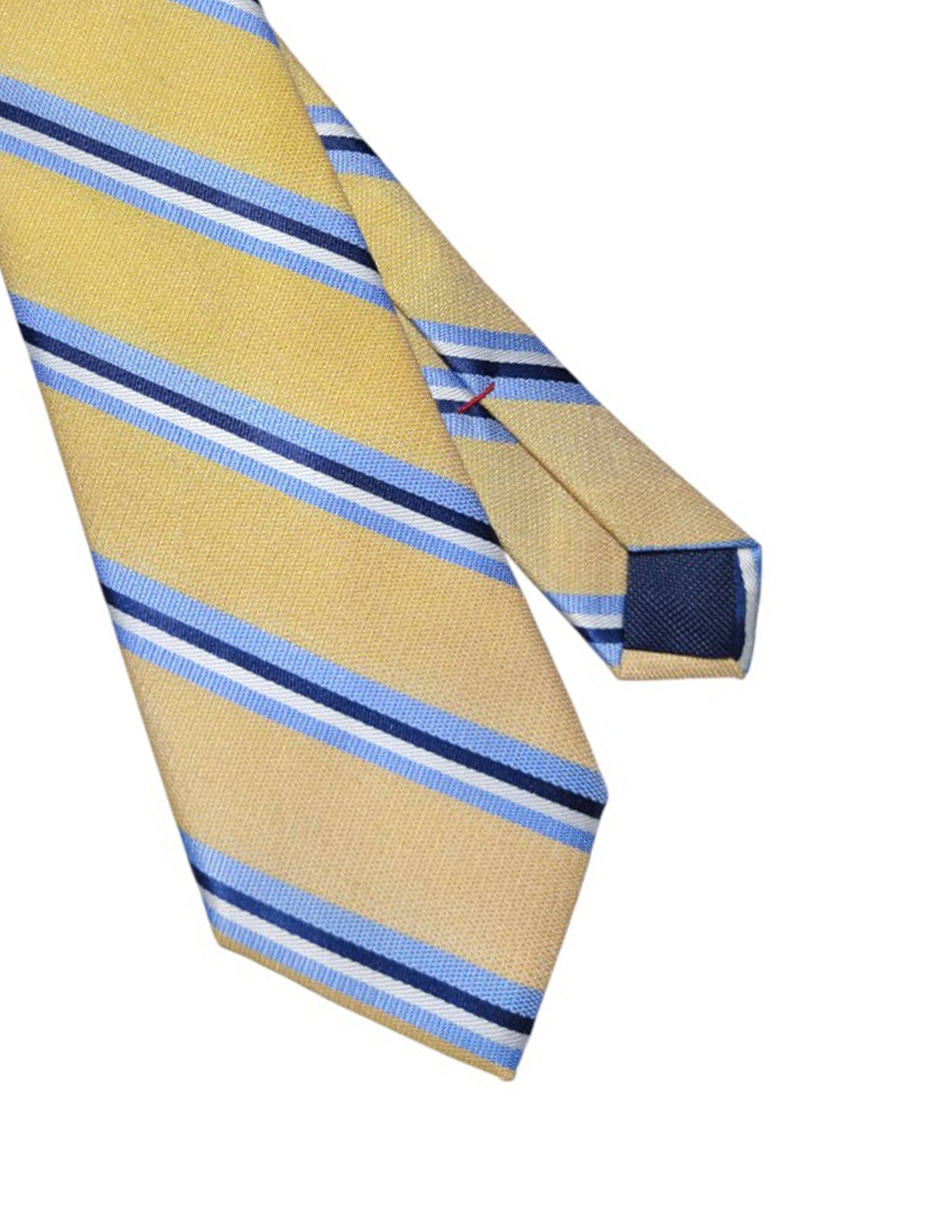 Corbata Hilfiger regular de seda estampado a rayas para hombre 2