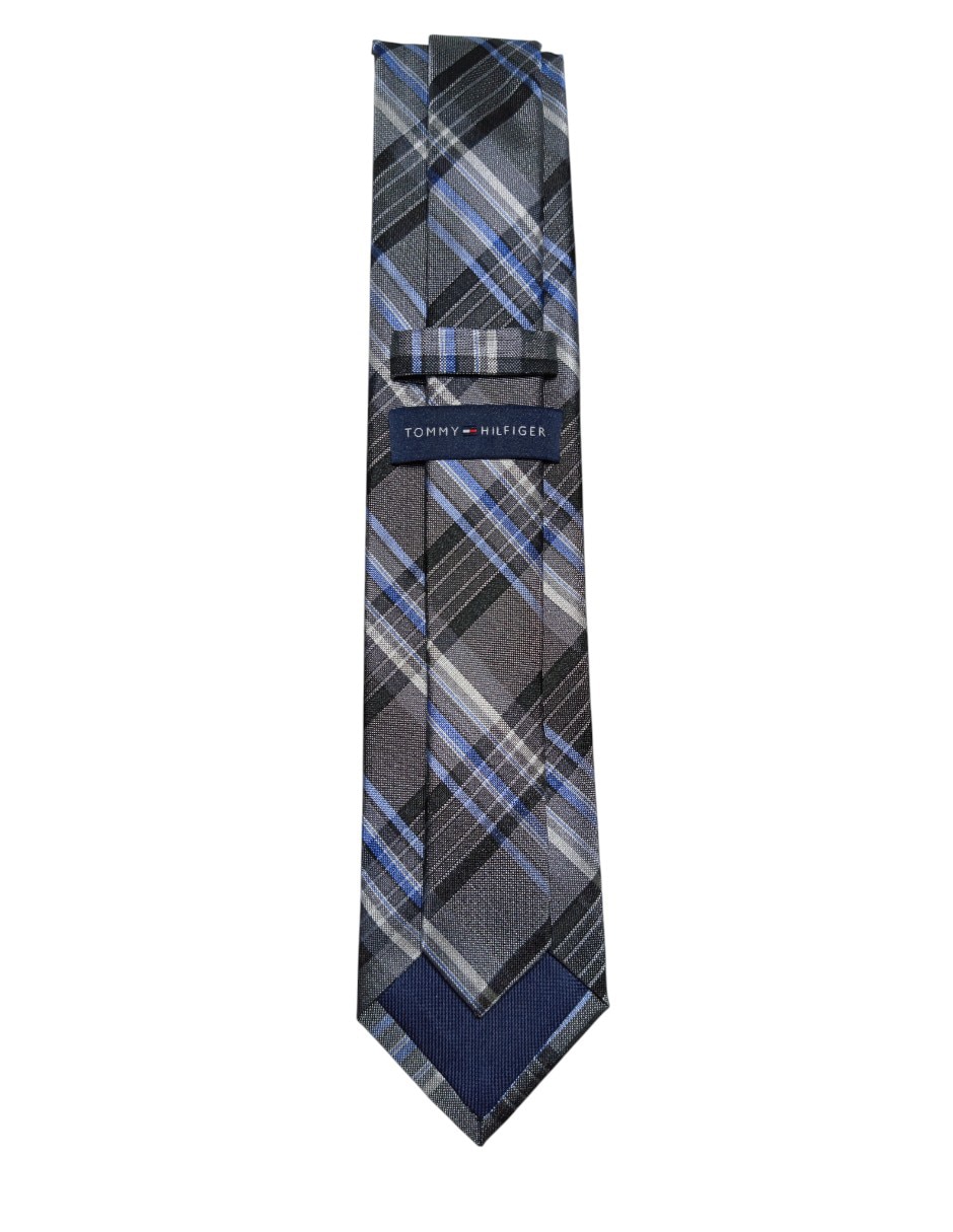 Corbata Hilfiger regular de seda estampado a cuadros para hombre 2