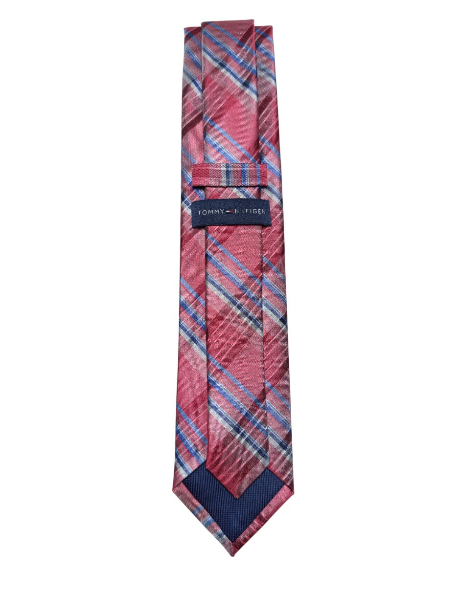 Corbata Tommy Hilfiger regular de seda estampado a cuadros para hombre