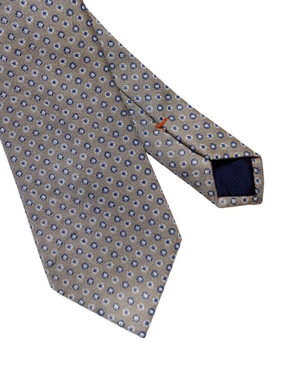 Corbata jbe regular de seda estampado geométrico para hombre