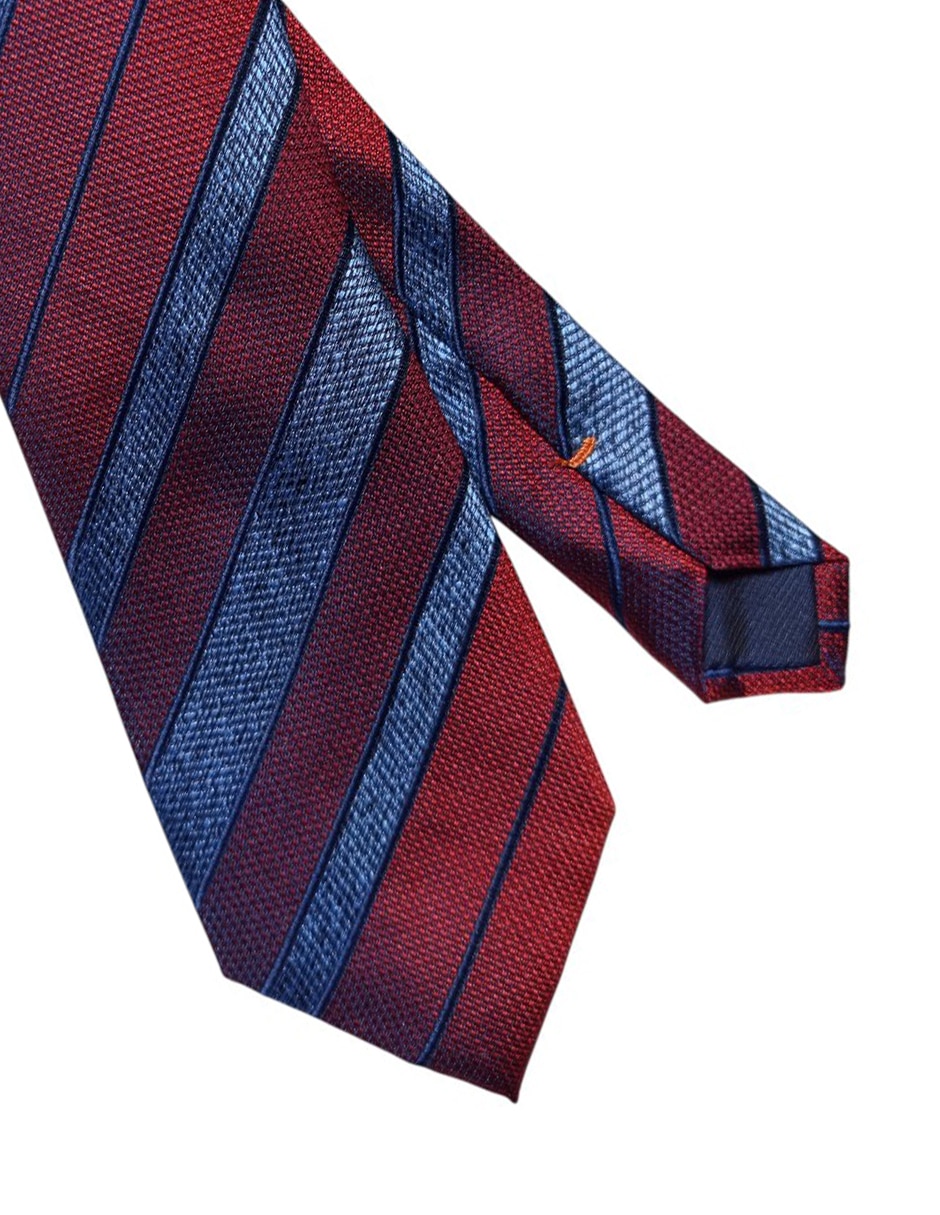 Corbata JBE regular de seda estampado a rayas para hombre