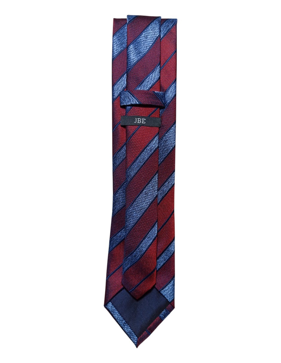 Corbata JBE regular de seda estampado a rayas para hombre