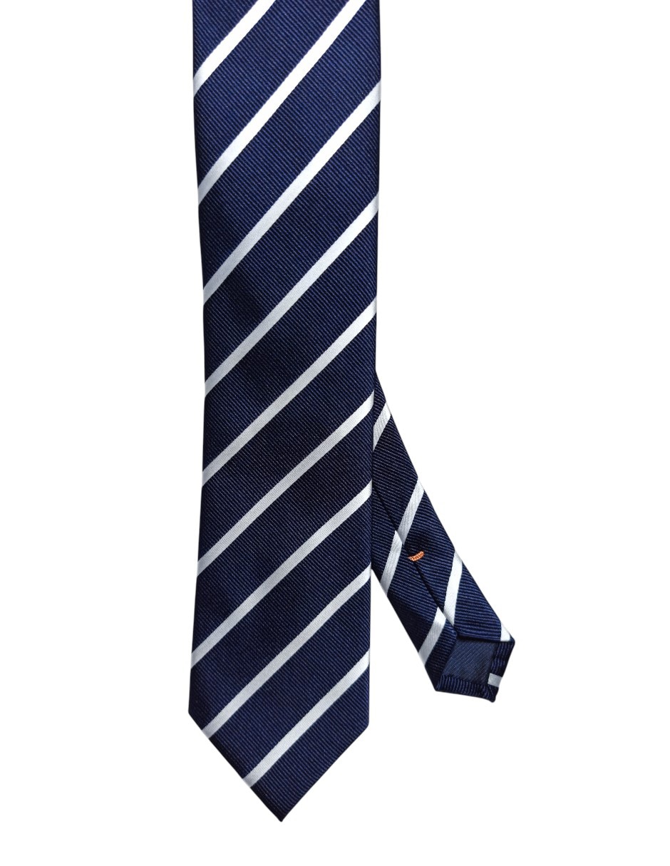 Corbata Jbe regular de seda estampado a rayas para hombre