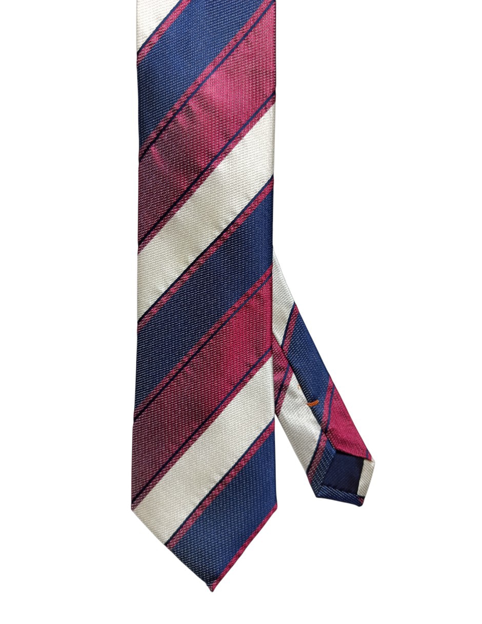 Corbata Jbe regular de seda estampado a rayas para hombre