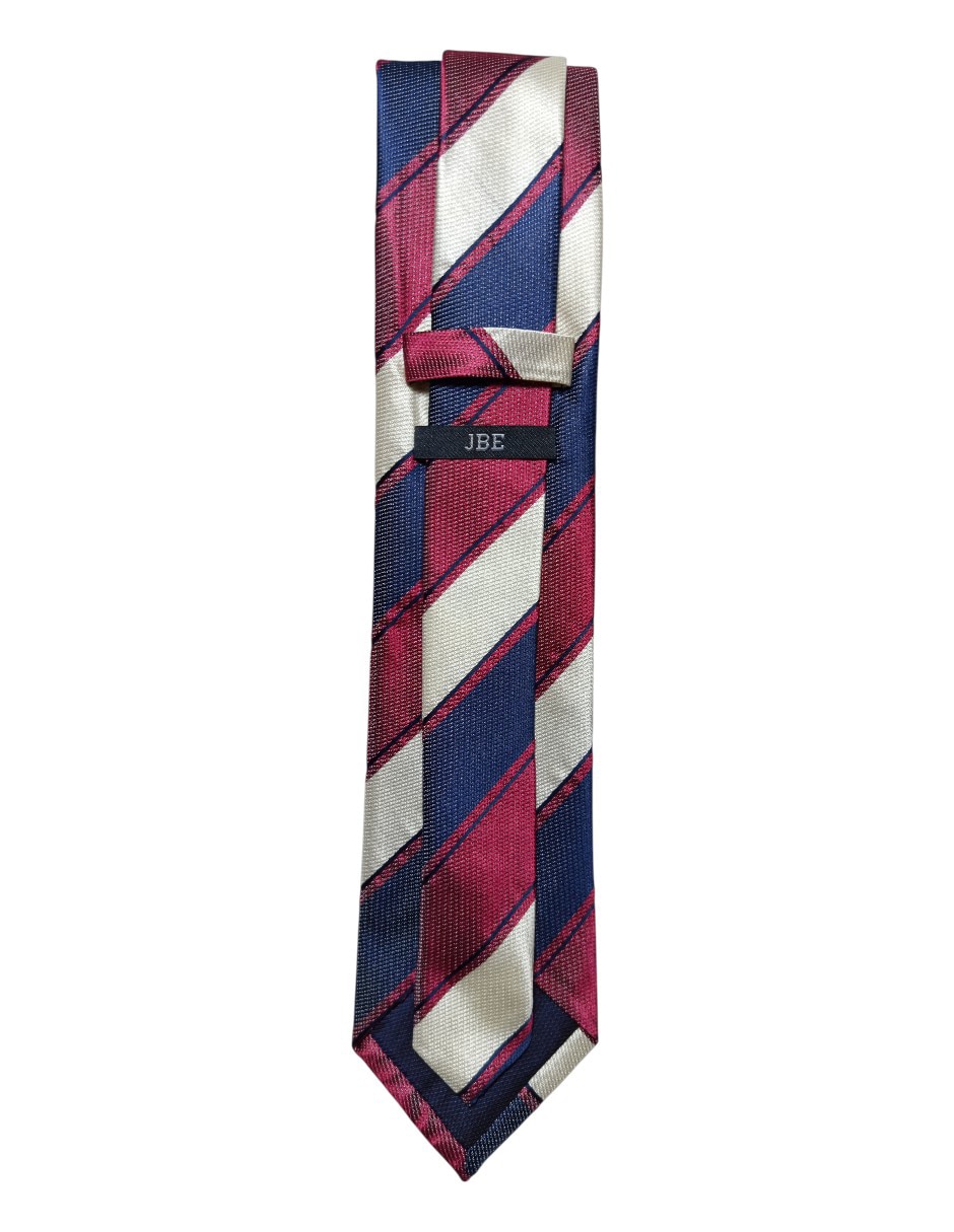 Corbata Jbe regular de seda estampado a rayas para hombre