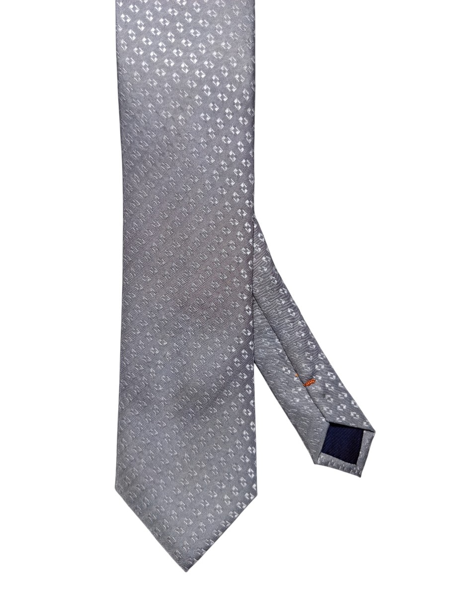 Corbata regular de seda estampado para hombre 1