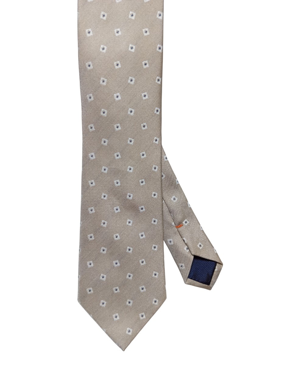 Corbata regular de seda estampado para hombre 1