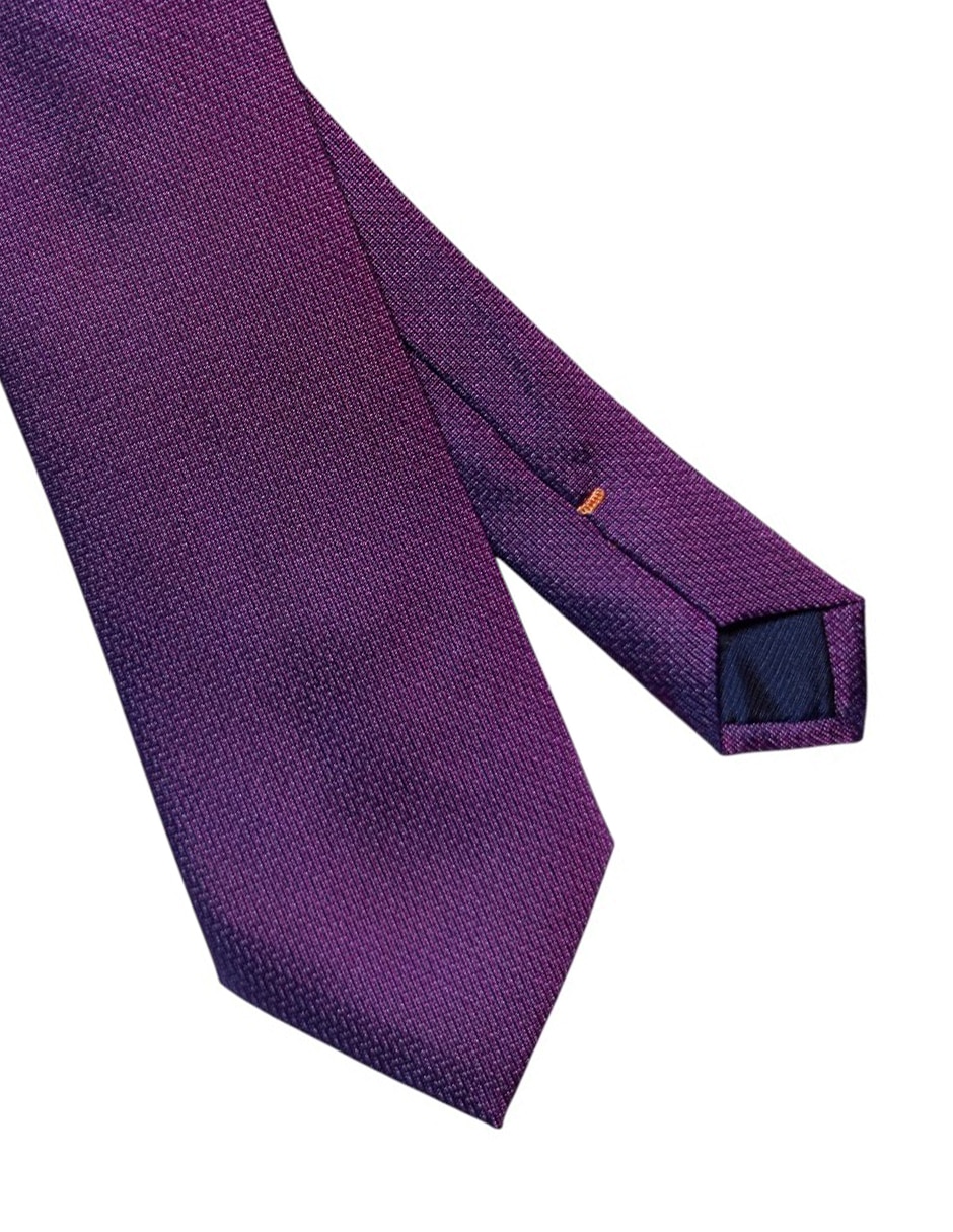 Corbata regular de seda estampado gráfico para hombre 2