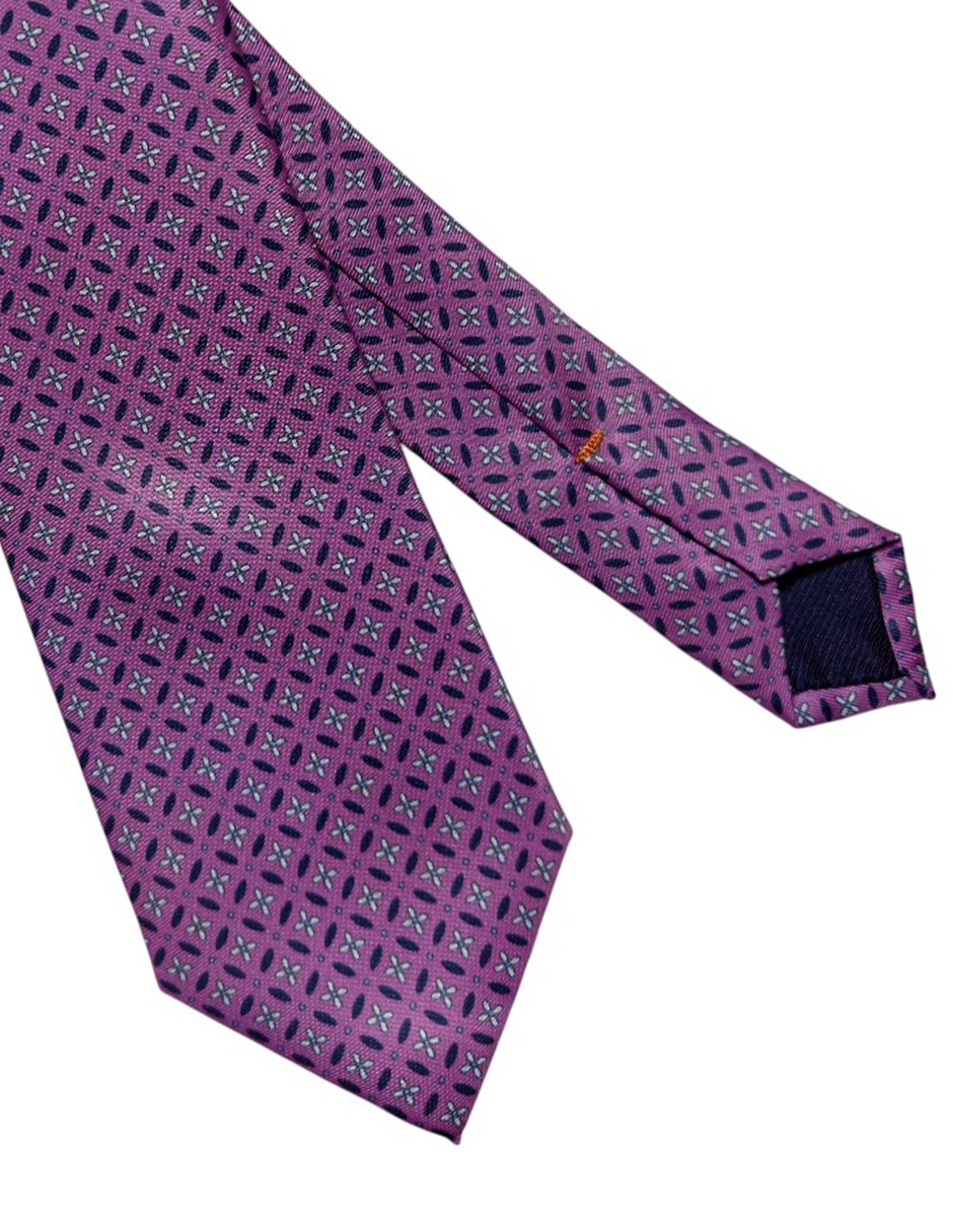 Corbata Jbe regular de seda estampada para hombre