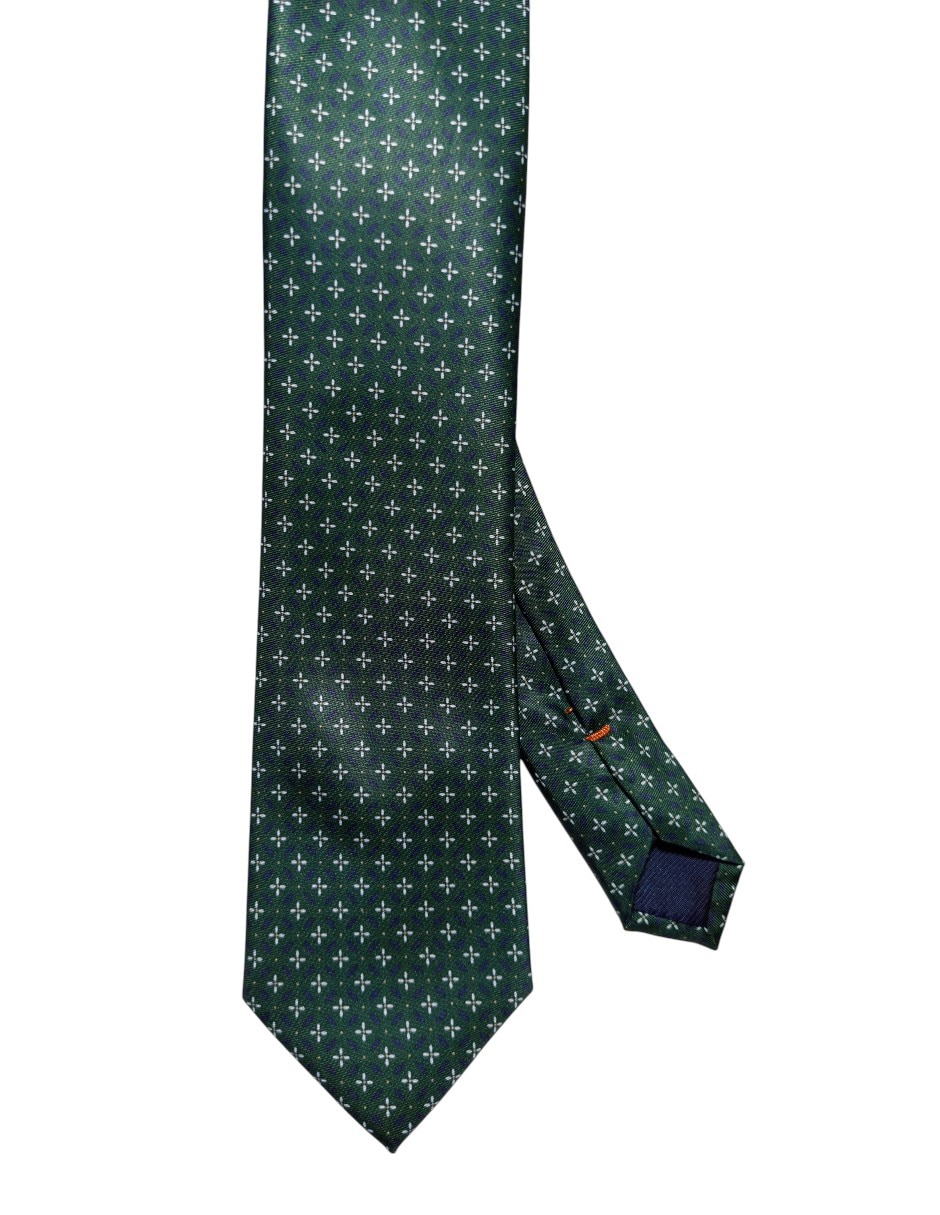 Corbata regular de seda estampada para hombre 1