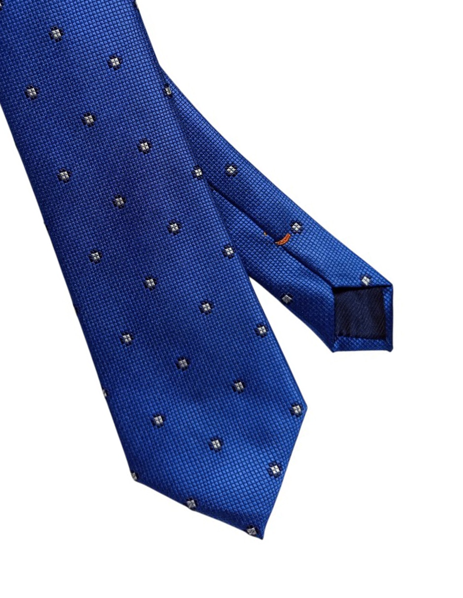Corbata regular de seda estampado floral para hombre 2