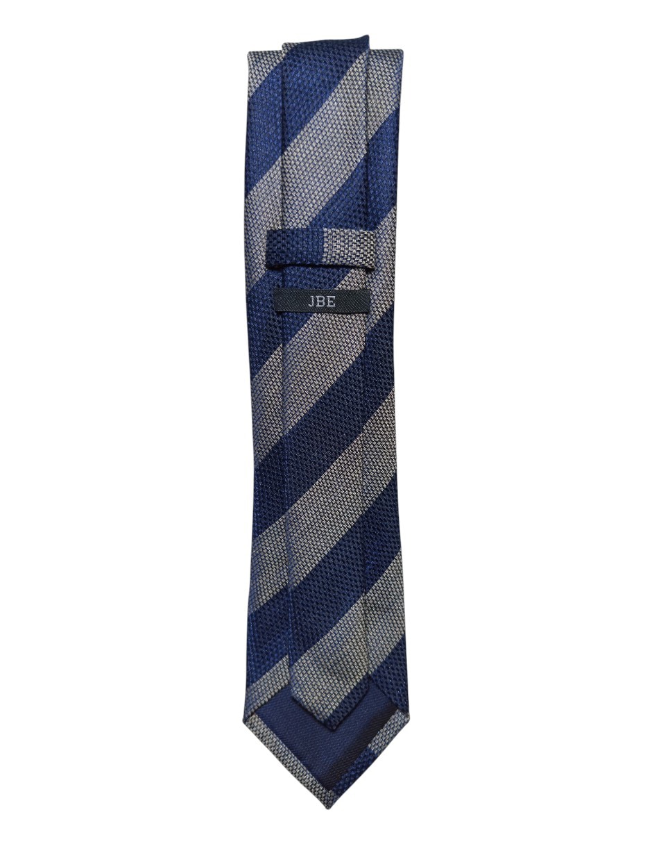 Corbata JBE regular de seda estampado a rayas para hombre