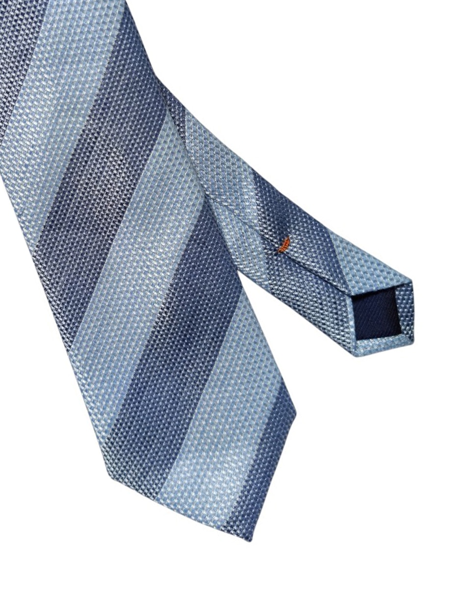 Corbata regular de seda estampado a rayas para hombre 2