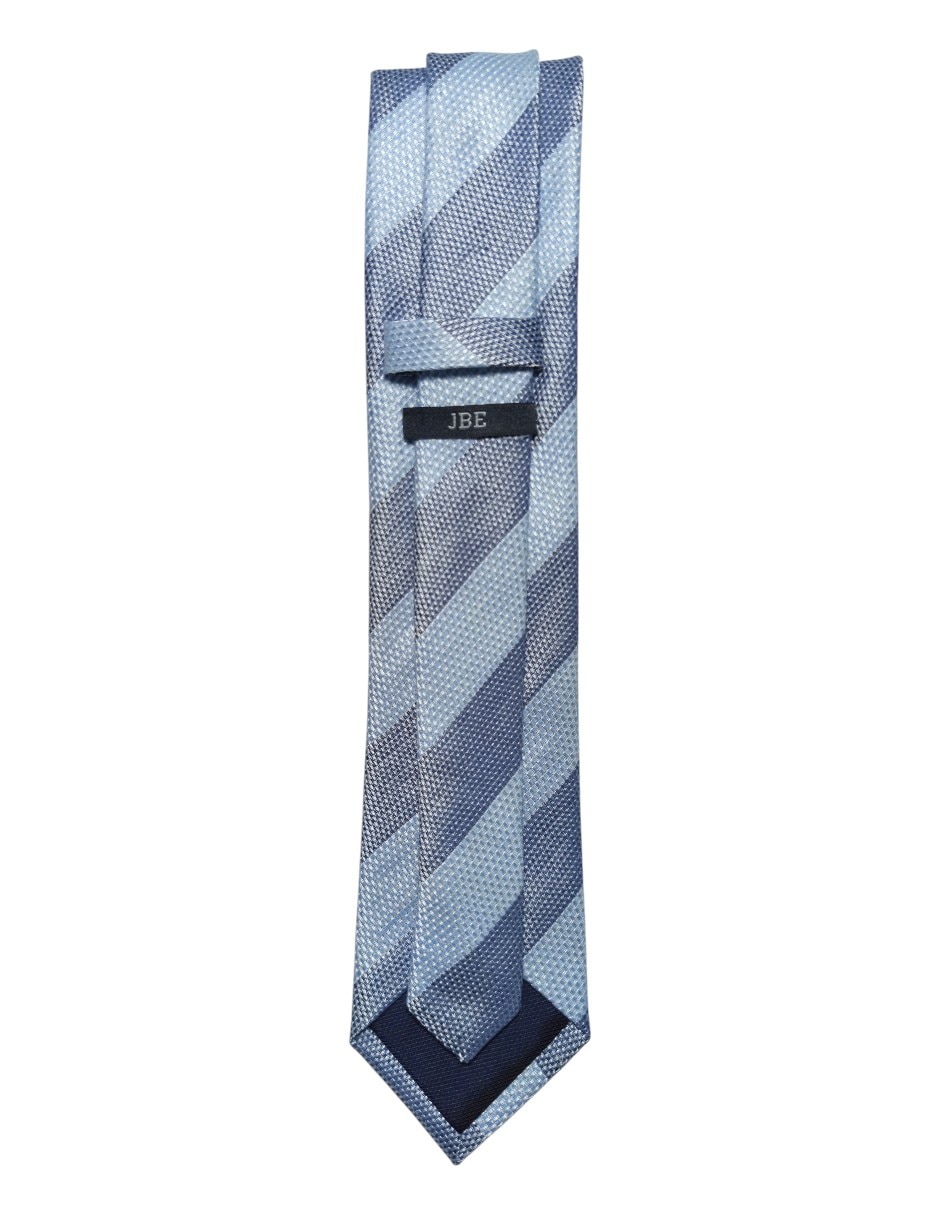 Corbata regular de seda estampado a rayas para hombre 3