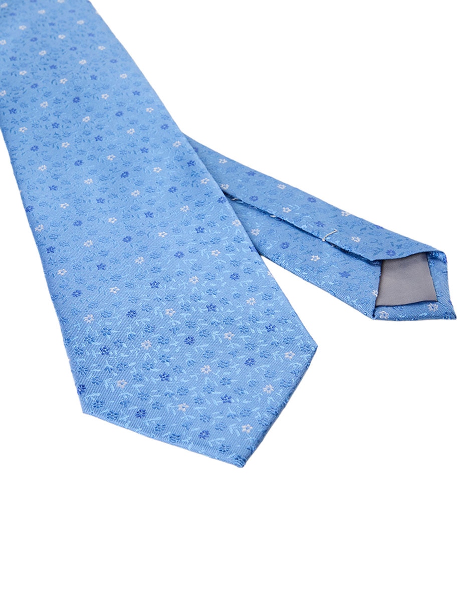 Corbata Zanetti slim de seda estampado floral para hombre