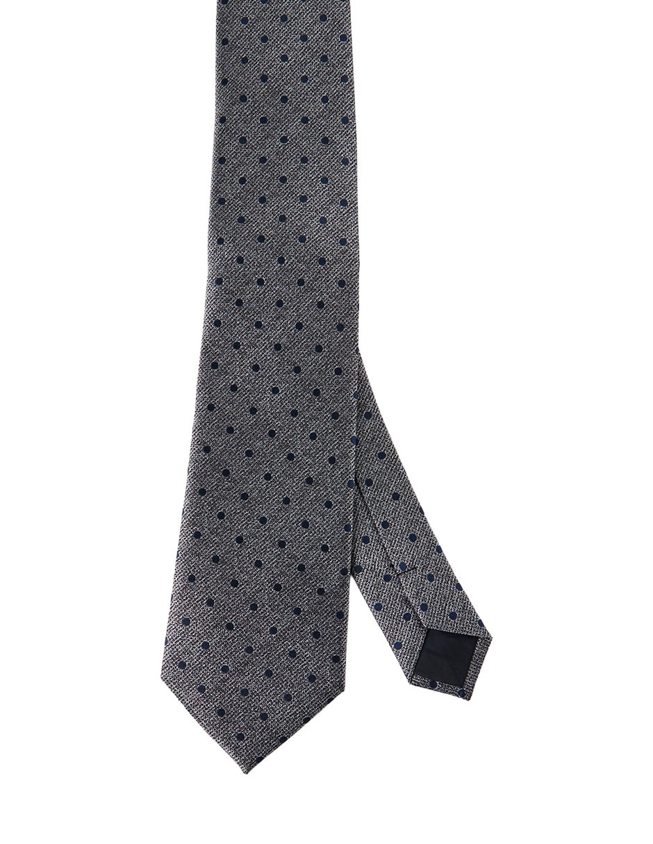 Corbata slim de seda estampado lunares para hombre Corbata slim de seda estampado lunares para hombre