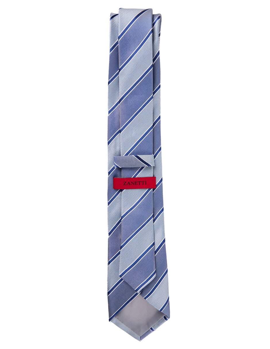 Corbata slim de seda estampado a rayas para hombre 3