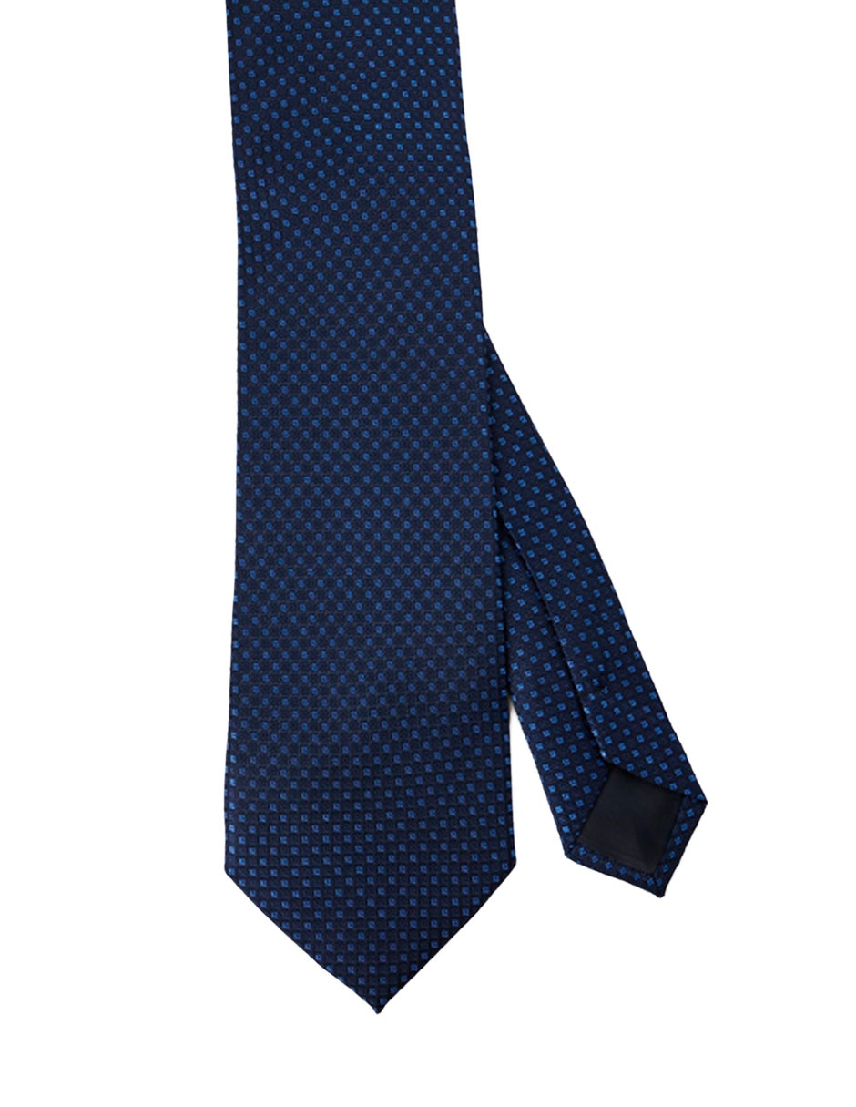 Corbata slim de seda estampado a cuadros para hombre
