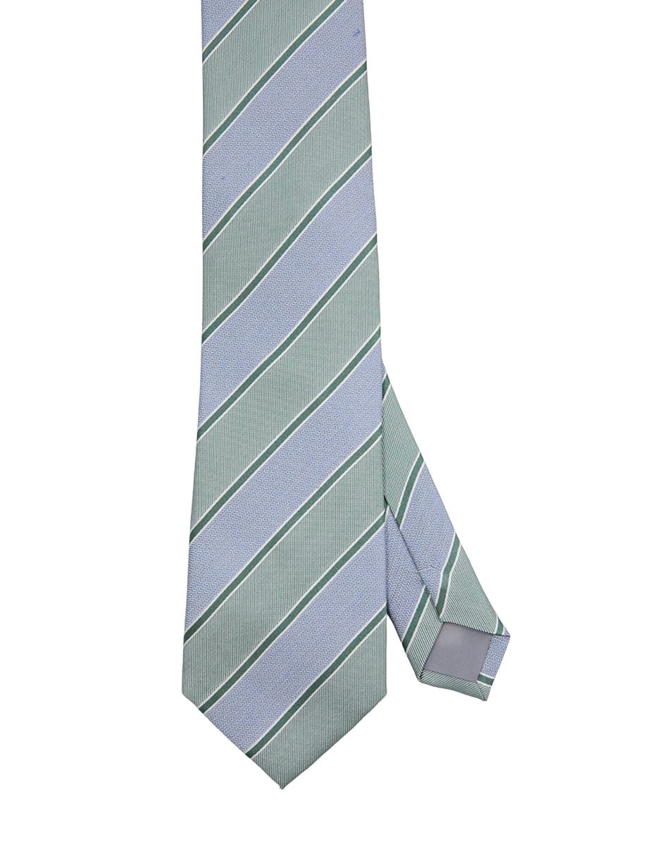 Corbata Slim (4-6 Cm) De Seda Estampado A Rayas Para Hombre