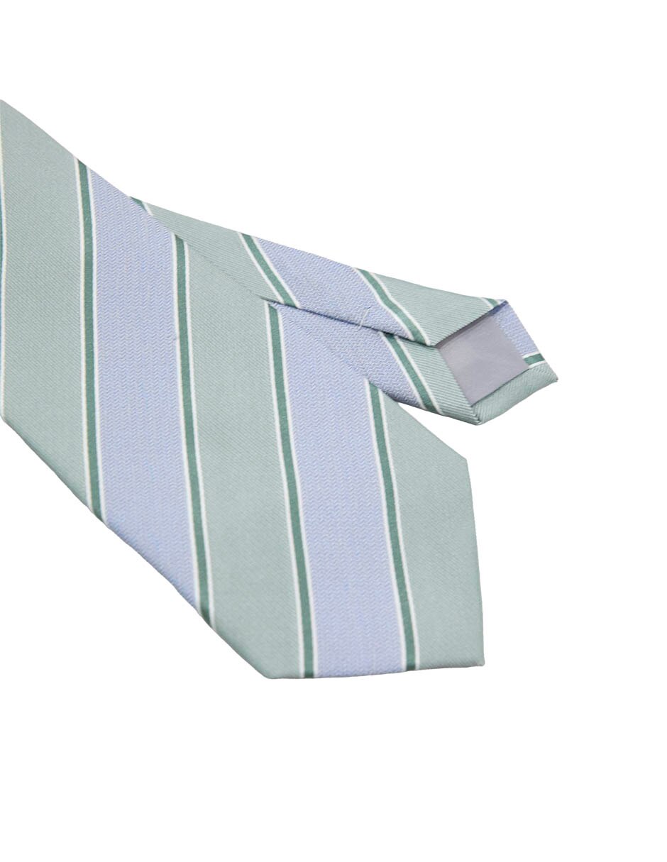Corbata slim de seda estampado a rayas para hombre 2