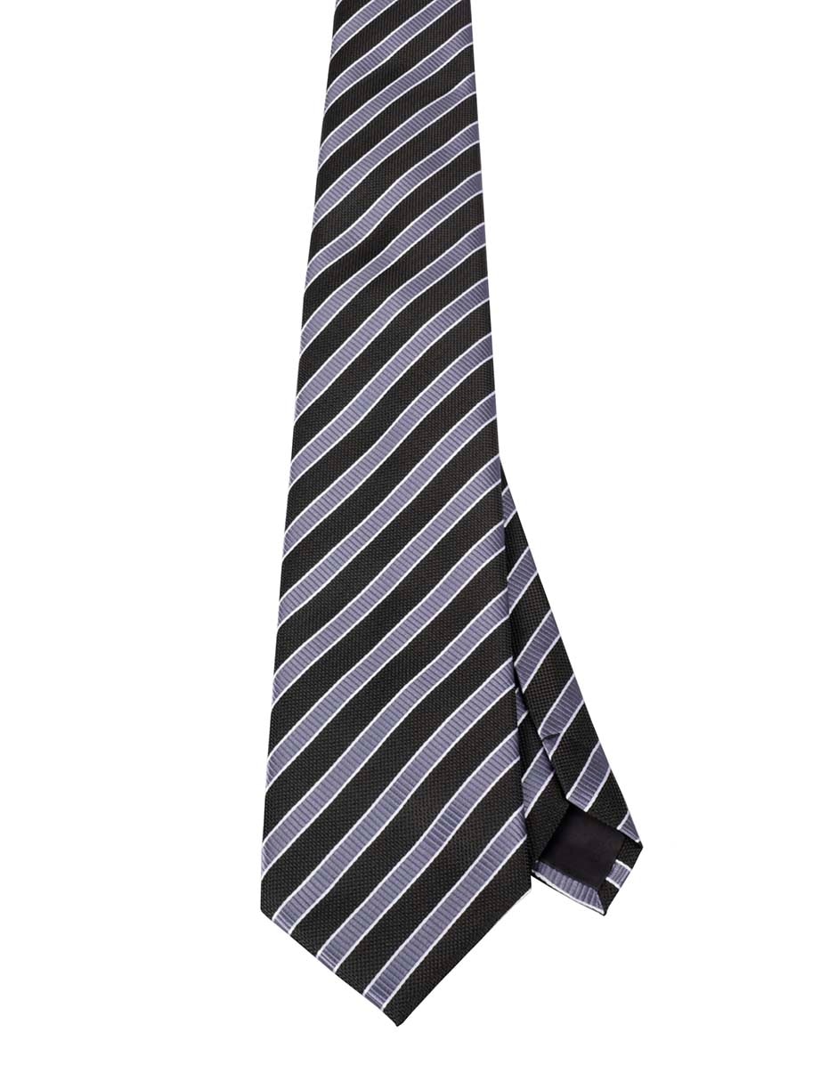 Corbata regular estampado a rayas para hombre