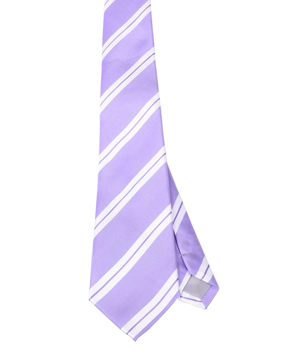 Corbata regular estampado a rayas para hombre