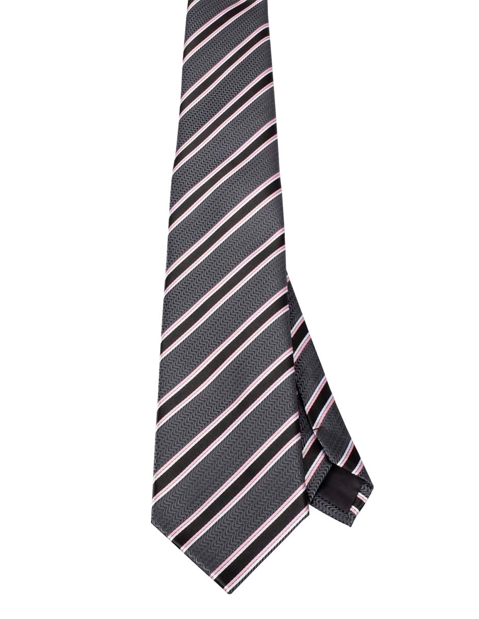 Corbata regular estampado a rayas para hombre