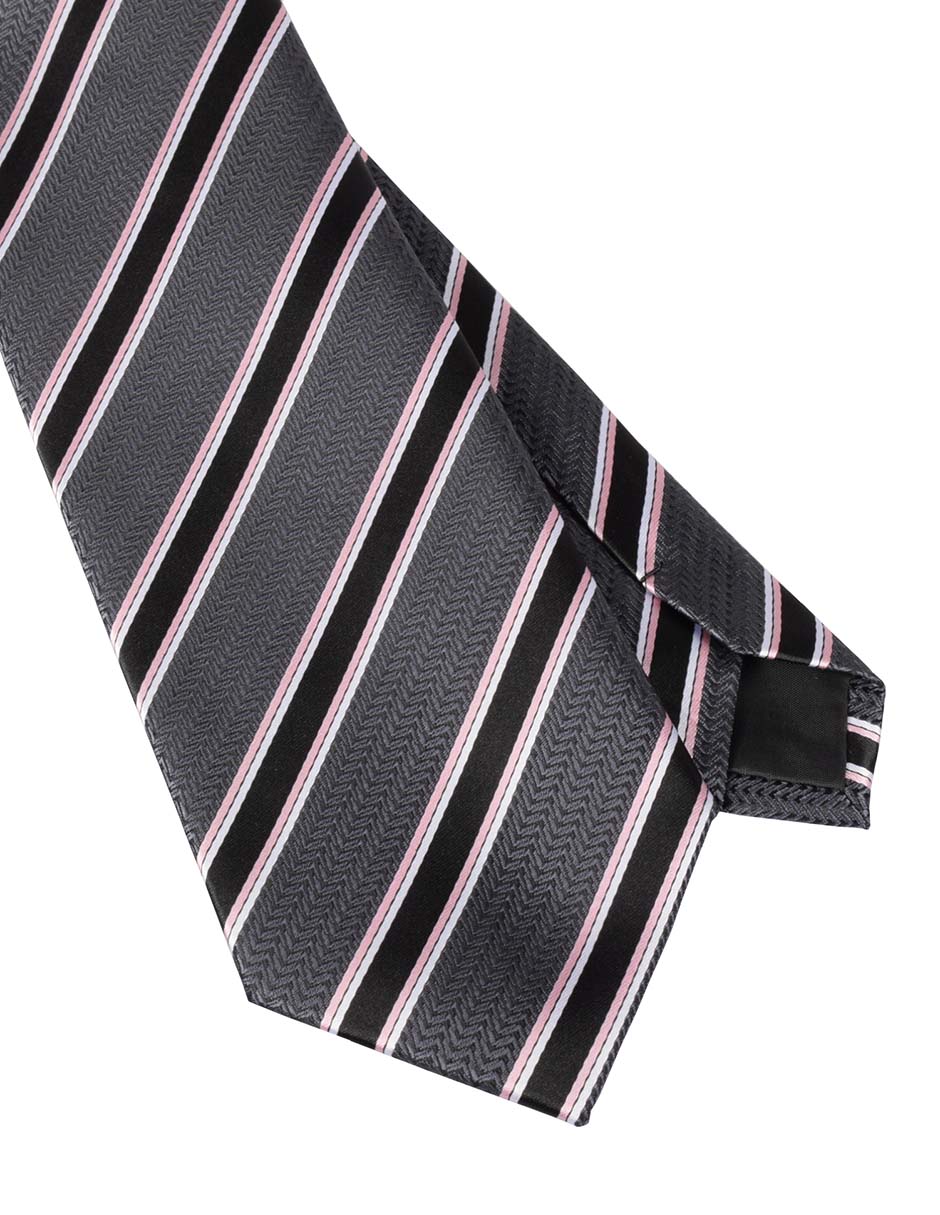 Corbata regular estampado a rayas para hombre